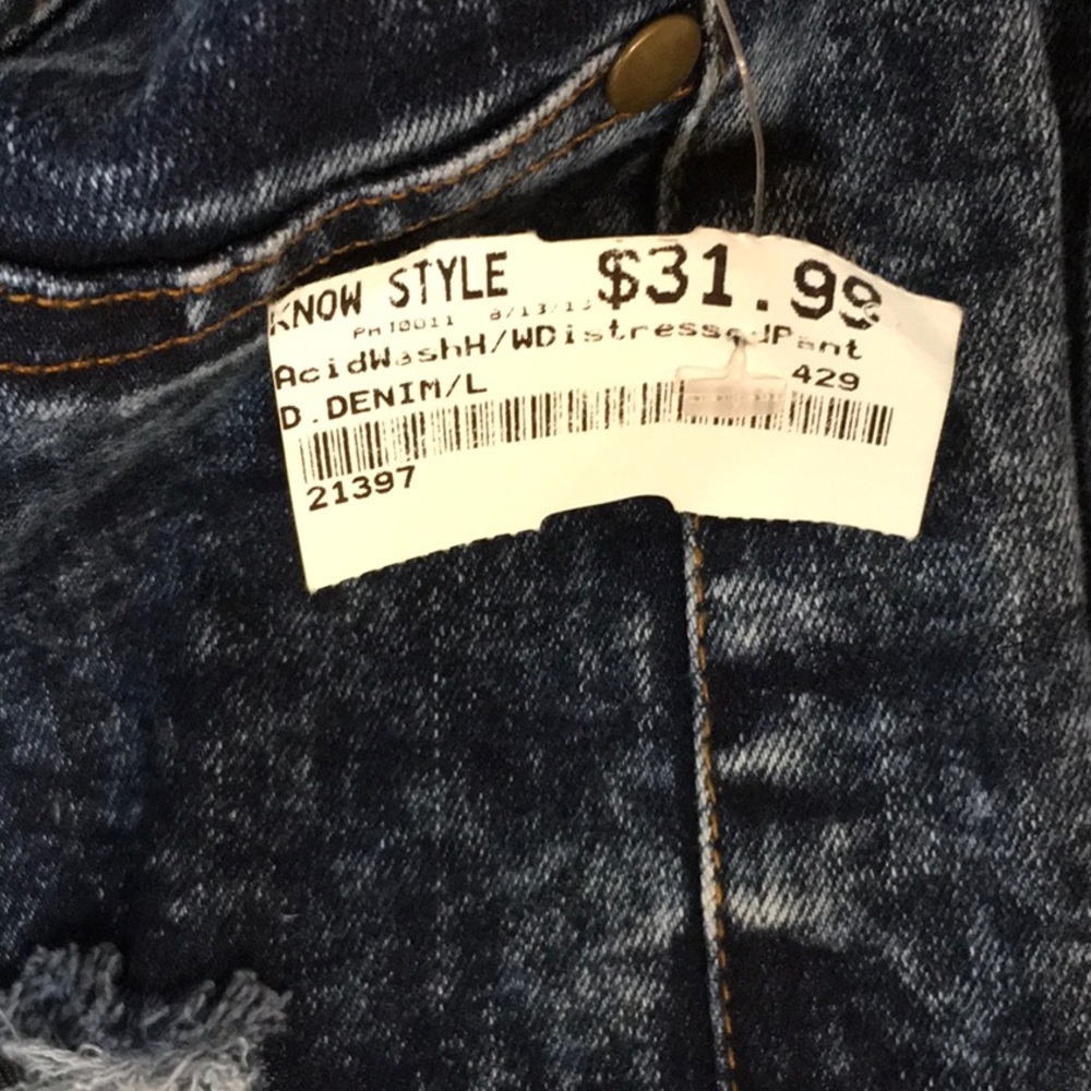 36point5 blue jean distressed leggings - Picture 3 of 7